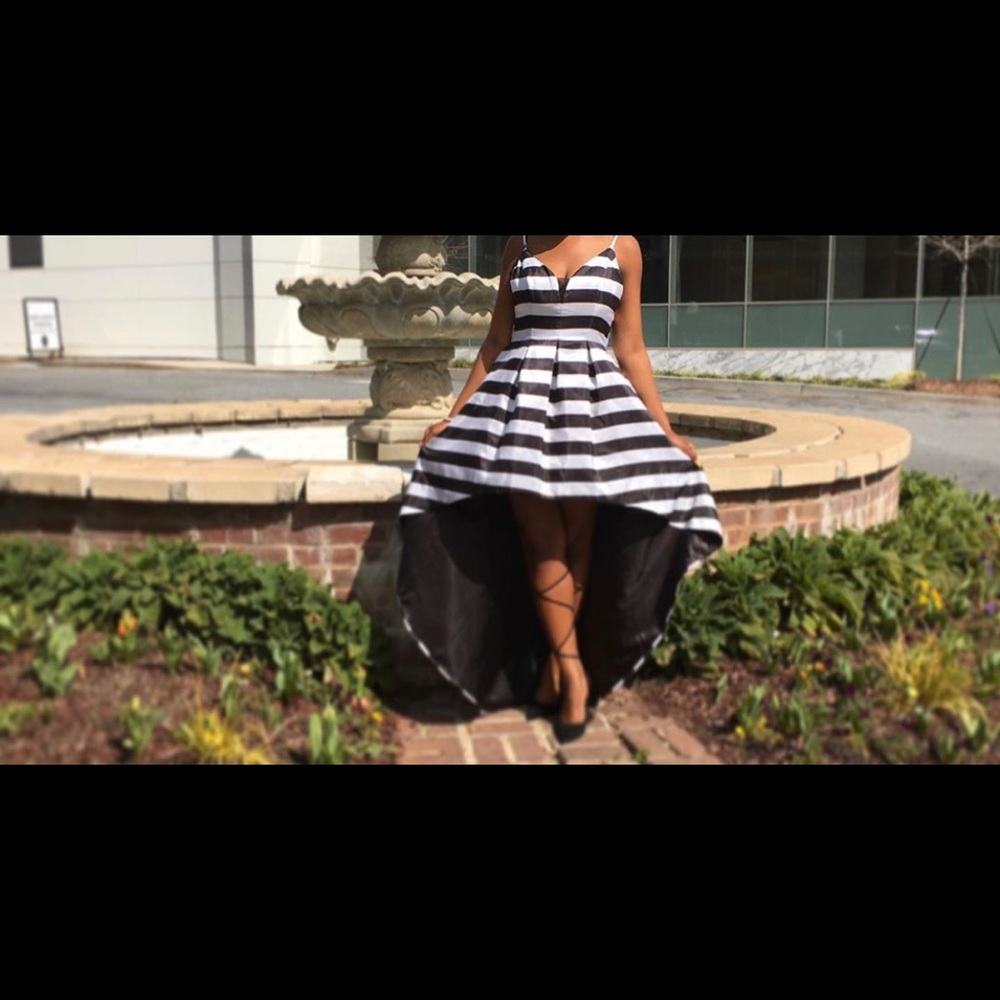 Black and White Stripe Dress